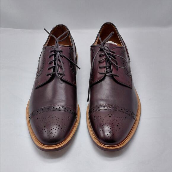 Mivano Mens Dress Shoes Size 11.5D Burgundy Oxford Leather Classic Wedding Party main image 6